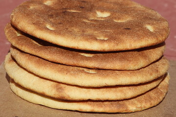 Traditional Moroccan Bread Close Up