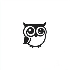Cute cartoon owl illustration, white background, children's book, design