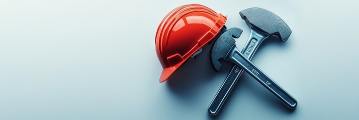 A modern minimalist illustration showcasing a workplace safety professional, perfect for a LinkedIn cover. Highlights safety, expertise, and professionalism.