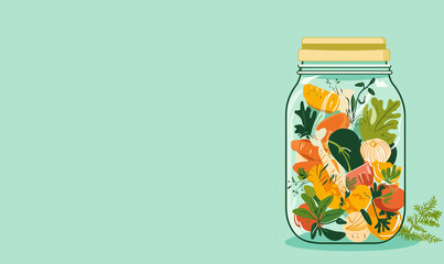 Sustainable zero-waste practices for eco-friendly living kitchen environment illustrative content green viewpoint