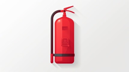 Fire Extinguisher Sign with Water Symbol, Red and White Vector Graphic