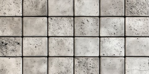grainy concrete wall with square tiles, seamless texture background
