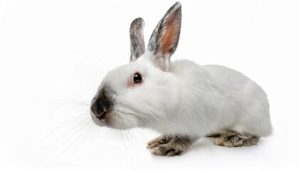 Fototapeta premium white rabbit isolated on a white heritage