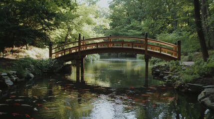 Serene Minimalist Bridge Over Water