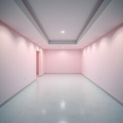 pastel colored liminal space, 3d render