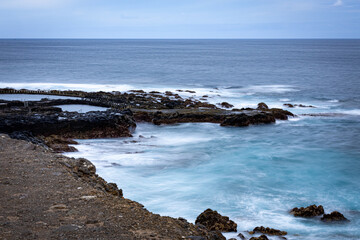 Küste Gran Canaria Spanien Wellen Wasser 