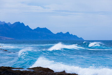 Küste Gran Canaria Spanien Wellen Wasser 