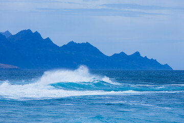 Küste Gran Canaria Spanien Wellen Wasser 