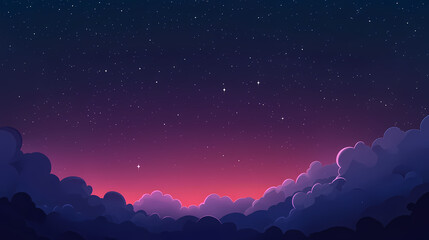 A peaceful night sky with stars shining brightly, creating a vast and breathtaking celestial scene that captures the essence of wonder and calm. Celestial Starry Night. Illustration