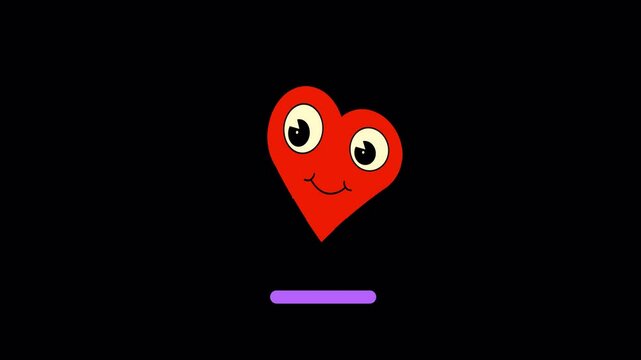 A fun animation of a jumping heart, ideal for Valentine's Day, love-themed designs, and playful projects.
