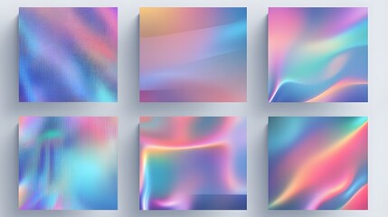 Naklejka premium Abstract Pastel Gradient Color Collection Design
