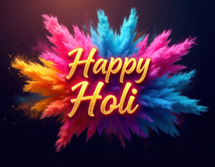 Vibrant holi celebration design for greeting cards and posters