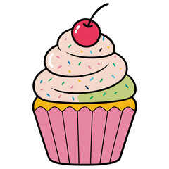 cupcake with cherry