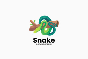 Fototapeta premium Snake Gradient Colorful Logo. Vector Illustration