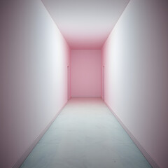 Obraz premium pastel colored liminal space, 3d render