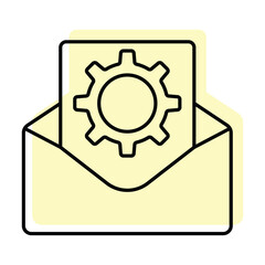 Email Settings color shadow thinline icon , vector, pixel perfect, illustrator file 
