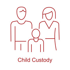 Child Custody Law Icon. Vector Icon Design