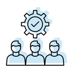 Team  work color shadow thinline icon , vector, pixel perfect, illustrator file 
