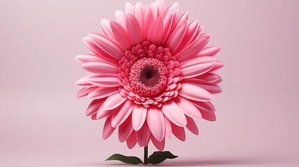 A macro view of a pink gerbera daisy center, showcasing intricate details and vibrant hues, studio view.