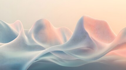 Obraz premium Abstract Pastel Waves of Gentle Undulation