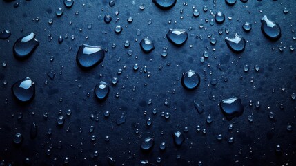 Abstract Minimalistic Teardrops Pattern on blue Background for Design Banner Template with Central White Space for Text. Simple Geometric Modern Wallpaper with Copy Space on blue Background.