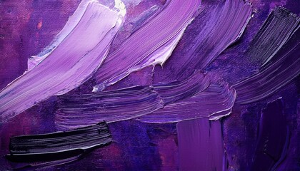 abstract oil acrylic painting on canvas paint brush stroke texture in violet colors