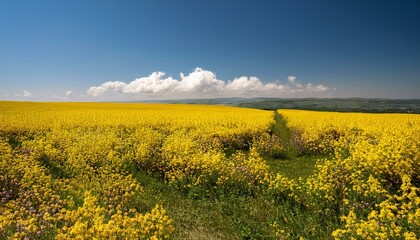 Fototapeta premium stunning flora on a yellow history with reproduction area