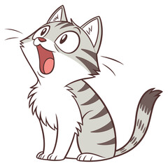 Adobe Illustrator Artwork angry-and-surprised-cat-isolated-on-transparent