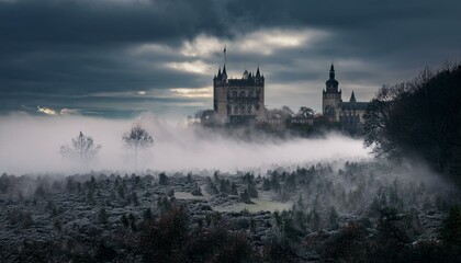 enigmatic wisps grey fog and smoke towards a  heritage specialized rendition of smoke clouds and fog