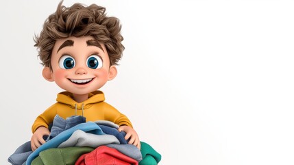 cartoon child with a idea