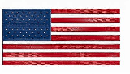 Obraz premium american flag on a white background