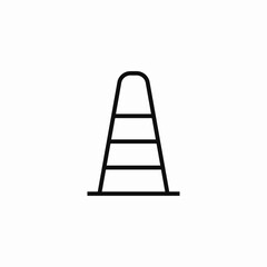 construction cone icon sign vector