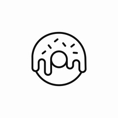 half sprinlked donut icon sign vector