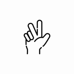 peace and thumb icon sign vector