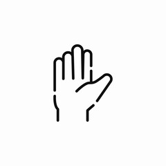 palm facing icon sign vector