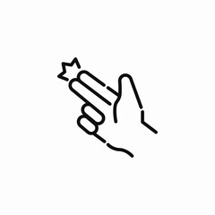 shooting fingers icon sign vector