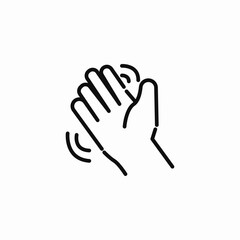 waving hand icon sign vector