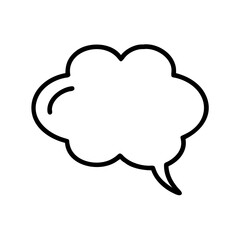 Fototapeta premium Vector thought bubble icon design with playful style for creative communication concept