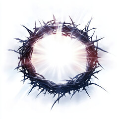 Crown of Thorns with Radiant Light