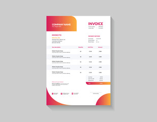 Professional Invoice Template - Print Ready