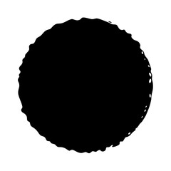 Black circular brush stroke design