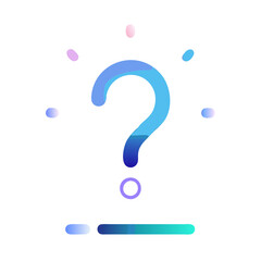 Naklejka premium Gradient question mark with colorful effects