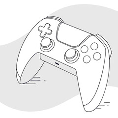 Minimalistic 3D visual of a digital game controller Illustrator Artwork