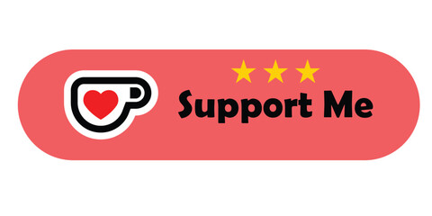 Red button, cup logo, 