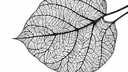 Obraz premium Intricate black and white leaf mandala artwork. Intricate Mandala Pattern. Illustration