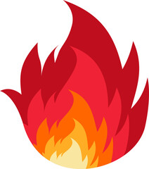 Fototapeta premium Red Fire or Big Hot Flame
