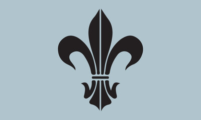 Heraldic symbol fleur de lis art vector illustration Hand drawn lettering phrase, Calligraphy t shirt design, Isolated on white background, Files for Cutting Cricut and Silhouette, EPS 10