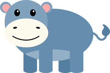 Cartoon Illustration of a Cute Donkey