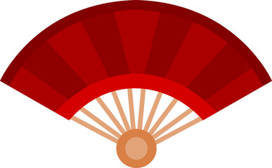 Red Open Hand Fan