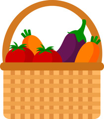 Brown basket illustration